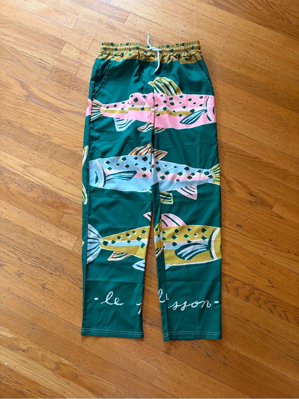 Amazon Green Fish Print Lounge Pants